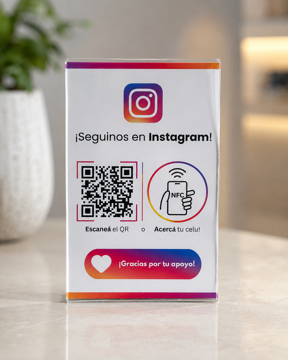 Instagram QR + NFC
