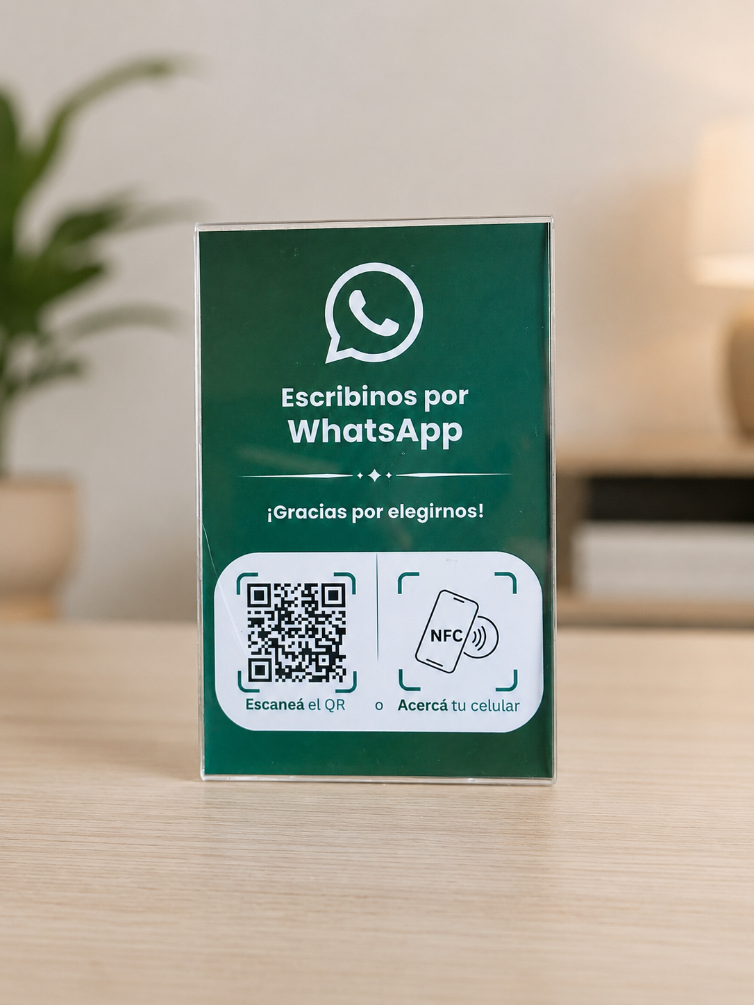 WhatsApp QR + NFC