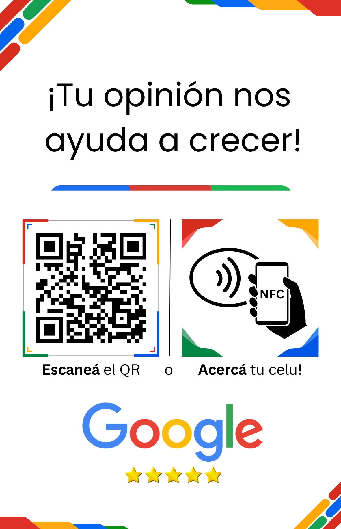 Google Reseñas QR + NFC - Imagen 2